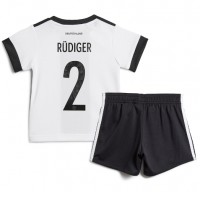 Dětský Fotbalový dres Německo Antonio Rudiger #2 MS 2022 Domácí Krátký Rukáv (+ trenýrky)